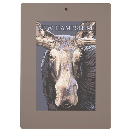 New HampshireMoose Up Close Klembord (Achterkant)