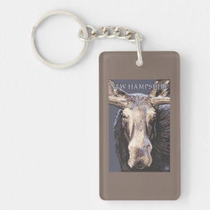 New HampshireMoose Up Close Sleutelhanger