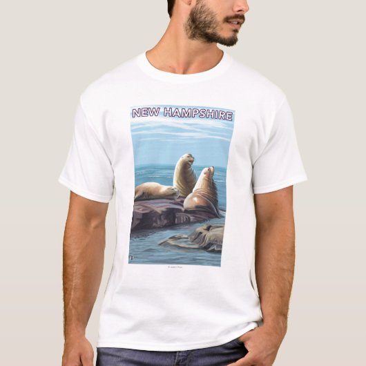 New HampshireSea Lions Scene T-shirt (Voorkant)