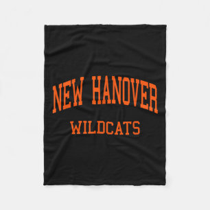 New Hanover High School HS Wilmington NC Retro Spo Fleece Deken
