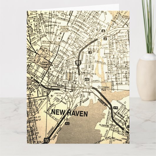 New Haven, carte de cru de CT (Devant)