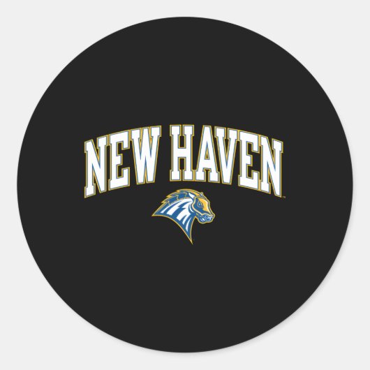 New Haven Chargers Arch Over Blue Ronde Sticker (Voorkant)