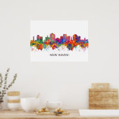 New Haven Connecticut Skyline Poster (Keuken)