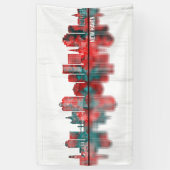 New Haven Connecticut Skyline Spandoek (Verticaal)