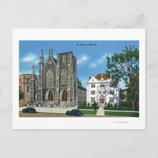 New Haven, CTExterior Uitzicht of St. Mary's Briefkaart (Voorkant)
