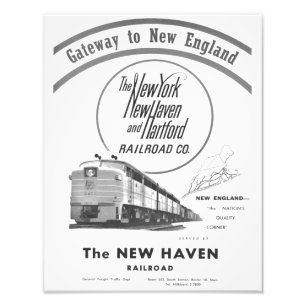 New Haven Railroad-Gateway to New England 1950 Foto Afdruk
