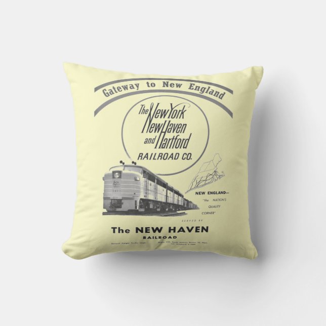 New Haven Railroad-Gateway to New England 1950 Kussen (Voorkant)