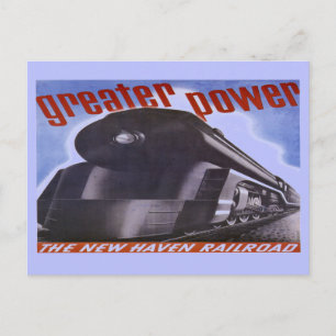 New Haven Railroad Groter Power 1938 Briefkaart