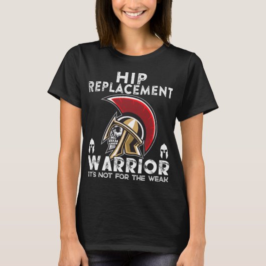 New Hip Replacement Men Women Warrior Awareness Gi T-shirt (Voorkant)