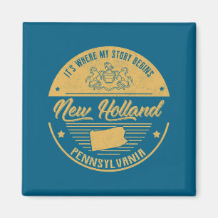 New Holland Pennsylvania Daar Begint Mijn Verhaal Magneet