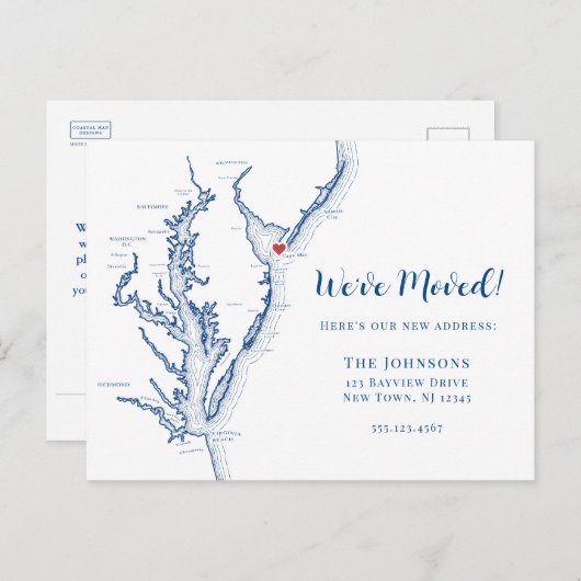 New Home Cape May New Jersey Carte Moving (Devant / Derrière)