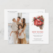 New Home Christmas Mailbox Moving Photo Feestdagenkaart (Voorkant / Achterkant)