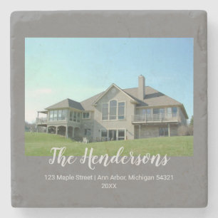 New Home Family Keepomwille Photo Stenen Onderzetter