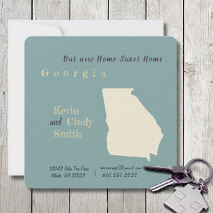 New Home Georgia Bewegende Aankondiging Briefkaart