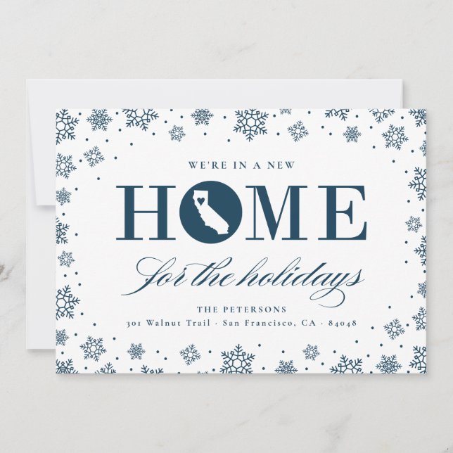 New Home Kerstmis California Moving Notice (Voorkant)