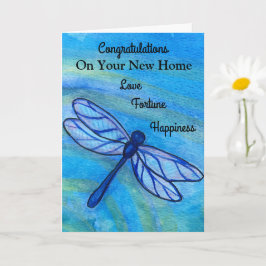 New Home Love Fortune Happiness Dragonfly Kaart