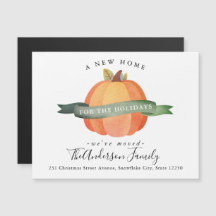 New Home Moved Pumpkin Holiday Moving Aankondiging