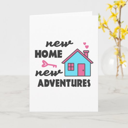 New Home New Adventures Kaart (Gele Bloem)