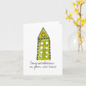New Home Note Card Kaart (Gele Bloem)