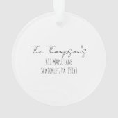 New Home Porte Art Joyeux Noël Nom Adresse (dos)