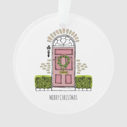 New Home Porte Art Joyeux Noël Nom Adresse (devant)