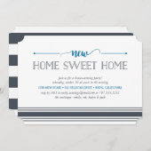 New Home Sweet Home Housewarming Party Uitnodiging (Voorkant / Achterkant)