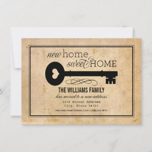 New Home Sweet Home  Key Moving Aankondiging