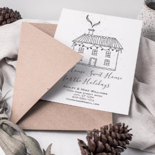New Home Sweet Home Moving Address Briefkaart
