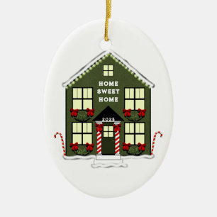 New House Collectible Keramisch Ornament