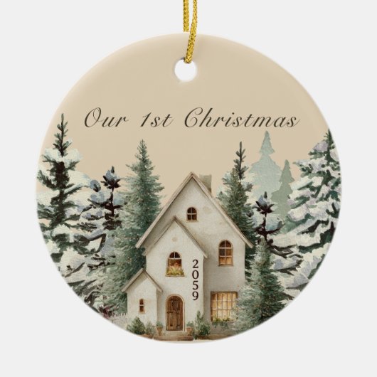 New House New Build Custom Christmas Ornament (Voorkant)