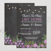 New House warming Sweet Home Key Chalkboard Invite Kaart (Voorkant / Achterkant)