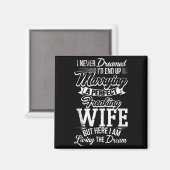 New Husband Wedding Anniversary Couple Hubby Gift  Magneet (Voorkant / Achterkant)
