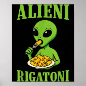 New Italian Brainrot Alieni Rigatoni Funny Viral M Poster (Voorkant)