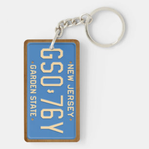 New Jersey 1980 Licence Bord Sleutelhanger