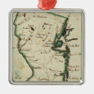 New Jersey 5 Metalen Ornament