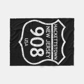 New Jersey Area Code 908 Hackettstown, Nj Home Sta Fleece Deken (Voorkant (Horizontaal))