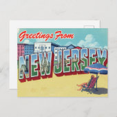 New Jersey Beach Shore Briefkaart (Voorkant / Achterkant)