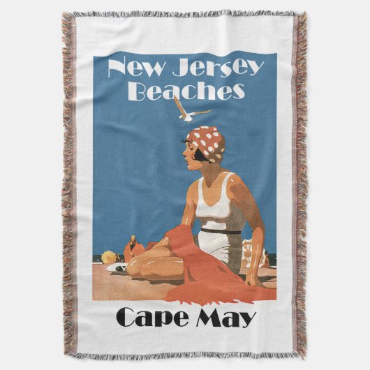 New Jersey Beaches ~ Cape May Deken (Voorkant Verticaal)