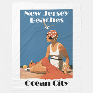New Jersey Beaches ~ Ocean City Fleece Deken