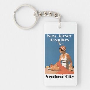 New Jersey Beaches ~ Ventnor City Sleutelhanger