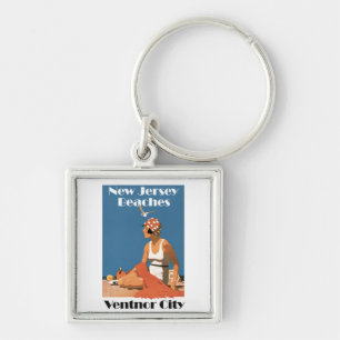 New Jersey Beaches ~ Ventnor City Sleutelhanger