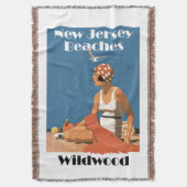 New Jersey Beaches ~ Wildwood Deken (Voorkant Verticaal)