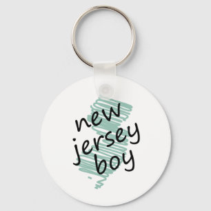 New Jersey Boy on Child's New Jersey Map Drawing Sleutelhanger