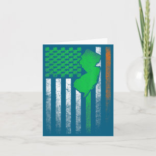 New Jersey Cadeau St. Patrick's Day Iers-Amerikaan Kaart