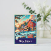 New Jersey | Carte postale ombragée style Anime (Debout devant)