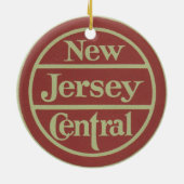 New Jersey Central Blue Comet Drumhead Ornament (Achterkant)