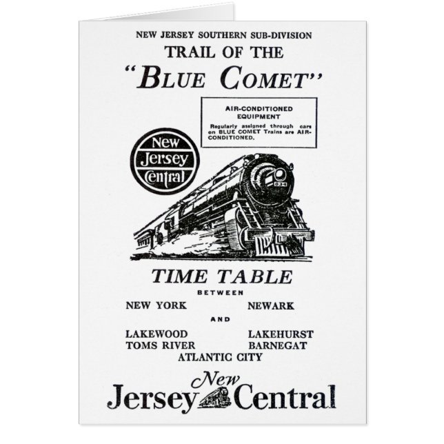 New Jersey Central Blue Comet Train (Voorkant)