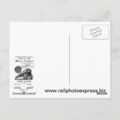 New Jersey Central Blue Comet Train Briefkaart (Achterkant)