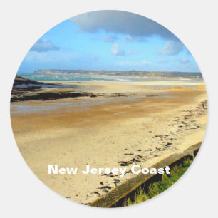 New Jersey Coast, NJ Ronde Sticker