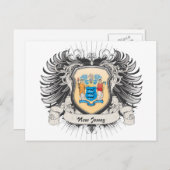 New Jersey Crest Briefkaart (Voorkant / Achterkant)